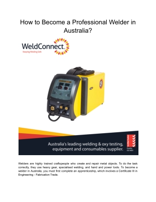 How to Become a Professional Welder in Australia