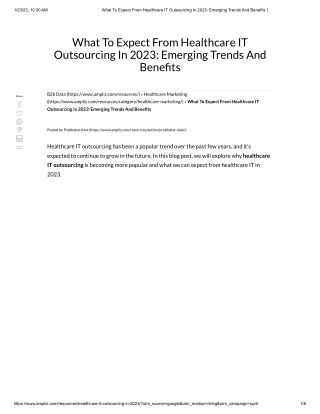 What To Expect From Healthcare IT Outsourcing In 2023_ Emerging Trends And Benefits