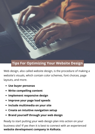 Tips For Optimizing Your Website Design