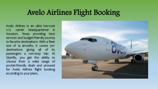 Avelo Airlines flight booking