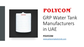 GRP Water Tank Manufacturers in UAE