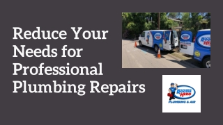 Reduce Your Needs for Professional Plumbing Repairs
