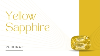 Pukhraj (Yellow Sapphire ) Benefits | Drishti Gems