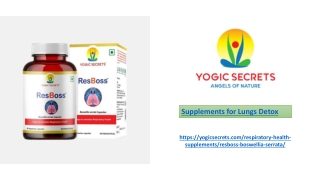 Supplements for Lungs Detox