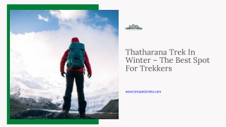 Thatharana Trek In Winter – The Best Spot For Trekkers