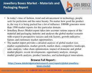 Jewellery Boxes Market