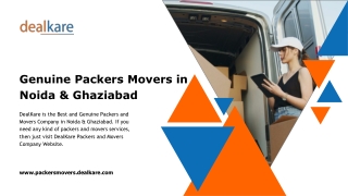 Genuine Packers Movers in Vaishali Sector 1| DealKare Packers