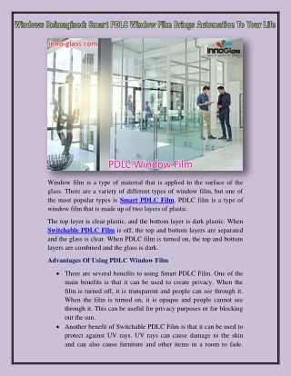 PDLC Window Film