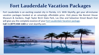 Fort Lauderdale vacation package