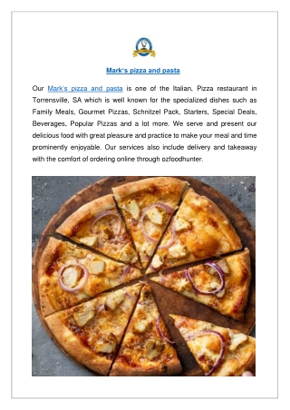 10% off order now - Mark’s pizza & pasta Torrensville