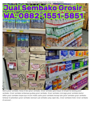 ౦882–I55I–585I (WA) Info Grosir Sembako Grosir Sembako Termurah Terdekat