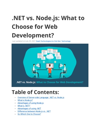 .NET vs. Node.js: What to Choose for Web Development