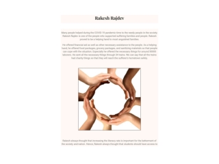 Persistent Charity Offered By Rakesh Rajdev And His Family