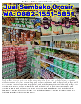 088ᒿ.1551.5851 (WA) Mau Buka Usaha Grosir Sembako Cara Memulai Usaha Grosir Semb