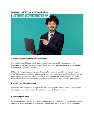 Erp software in UAE