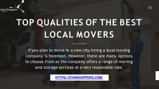 Top Qualities of the Best Local Movers