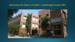 Admission for Class 2 in Delhi