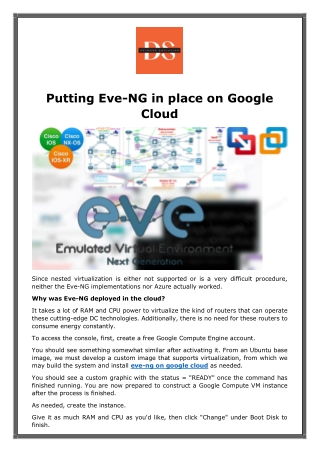 Putting Eve-NG in place on Google Cloud