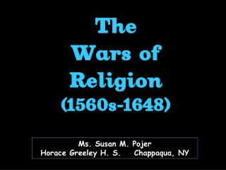 Ms. Susan M. Pojer Horace Greeley H. S. Chappaqua, NY