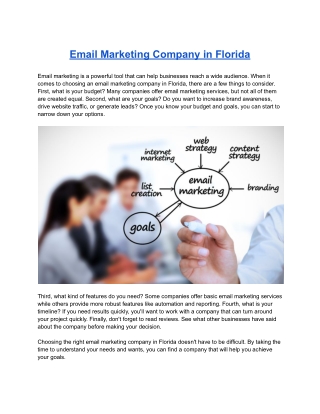 Email Marketing Company in Florida