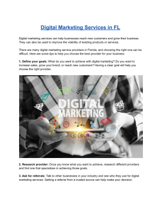 Digital Marketing Services in FL