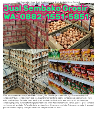 Ö88ᒿ_1551_5851 (WA) Agen Sembako Harga Murah Usaha Grosir Sembako Keliling
