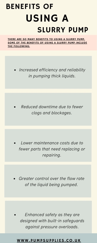 Benefits Of Using a Slurry Pump