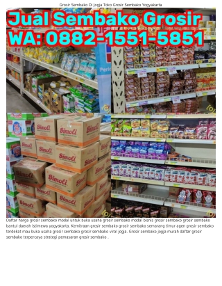 O882~I55I~585I (WA) Strategi Pemasaran Grosir Sembako Grosir Sembako Di Wonosari