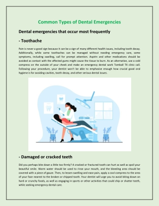 Common Types of Dental Emergencies