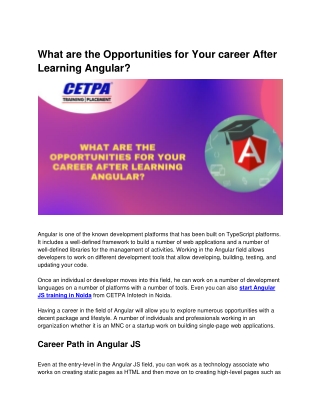 What are the Opportunities For Your career After Learning Angular_