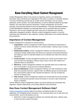 Know everything about contact management.docx