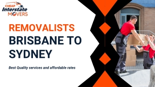 Removalists Brisbane to Sydney | Interstate Removalists