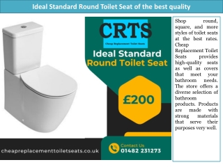 Ideal Standard Round Toilet Seat of the best quality