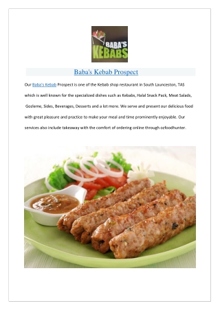 Up to 10% offer Baba's Kebab Prospect - Order Now!!