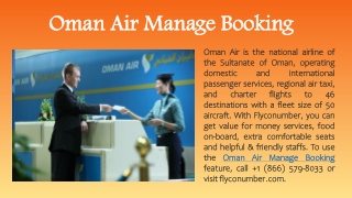 Oman Air Manage Booking