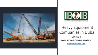 Heavy Equipment Companies in Dubai​