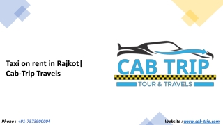 Taxi on rent in rajkot |Cab-Trip Travels