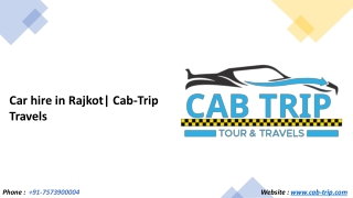 Car hire in Rajkot| Cab-Trip Travels