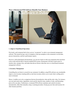 Pos Software in Dubai