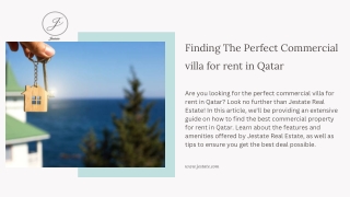 Finding The Perfect Commercial villa for rent in Qatar