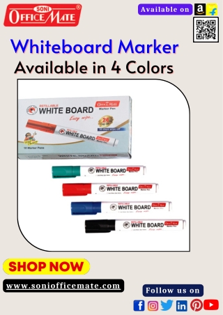 Whiteboard Marker Available in 4 Colors