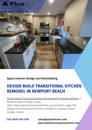 Design Build Transitional Kitchen Remodel in Newport Beach