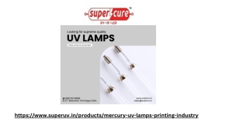 Mercury UV Lamp Manufacturer