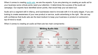 How to make the best audio ad for your business