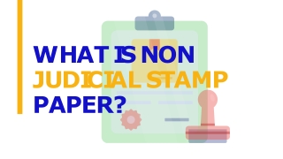 What is Non Judicial Stamp paper