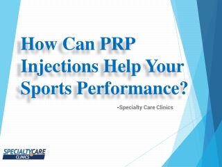 How Can PRP Injections Help Your Sports Performance?