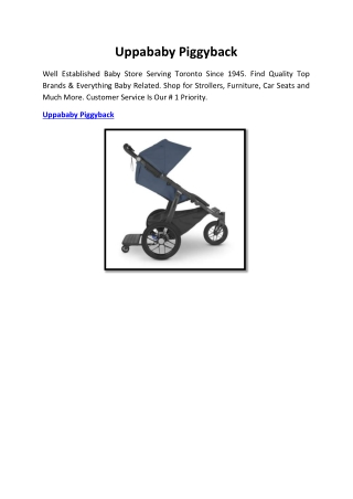 Uppababy Piggyback