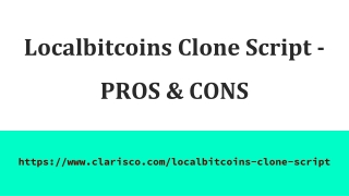 Localbitcoins Clone Script - PROS & CONS