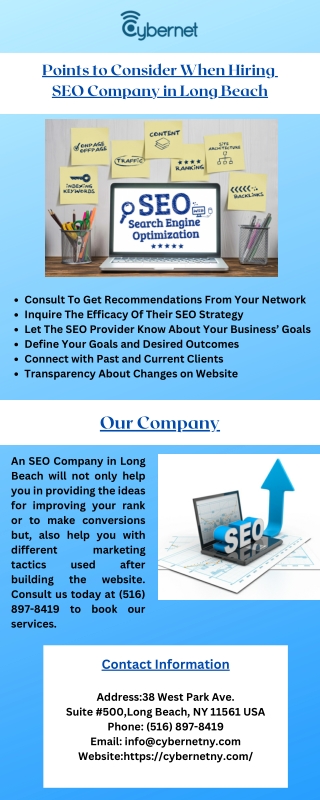 Points to Consider When Hiring  SEO Company in Long Beach