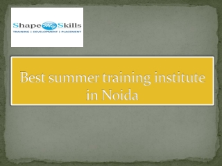 Best summer training institute in Noida 11